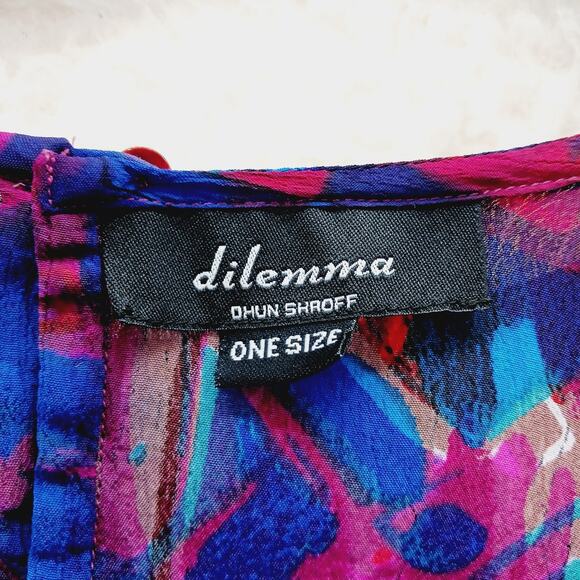 Kimono Blouse Dilemma Bold Lagenlook Y2K Whimsycore Dopamine Dressing Chic Boho - Picture 11 of 12